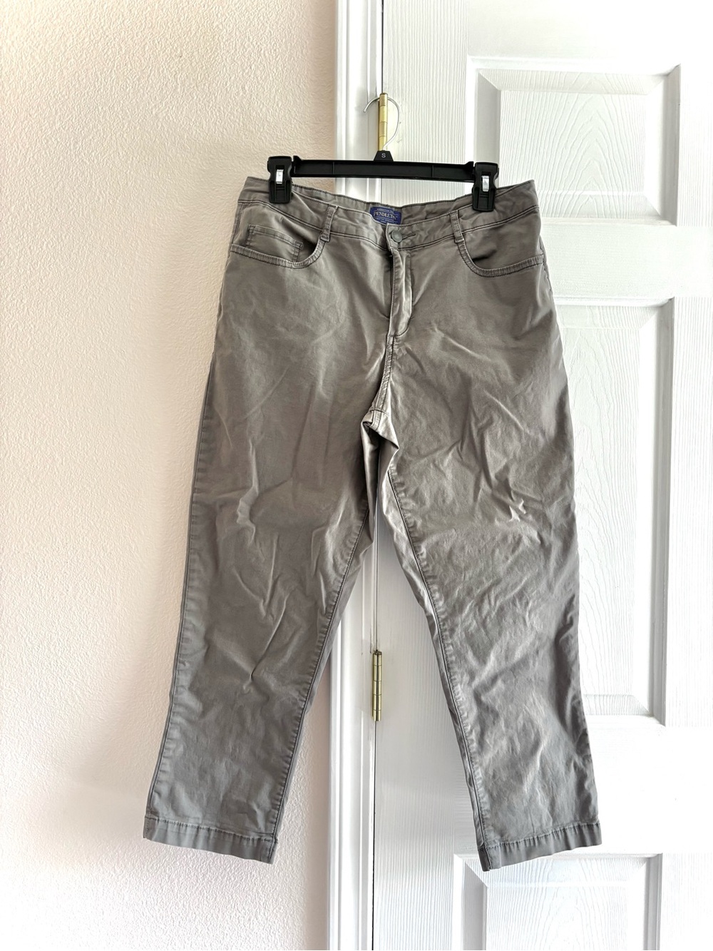 Pendleton Womens Grey High Rise Straight Leg Stretch Cotton Pants Size 10P